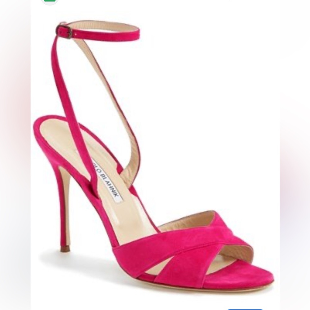 Manolo Blahnik Fuchsia Orlana Heels Size 37